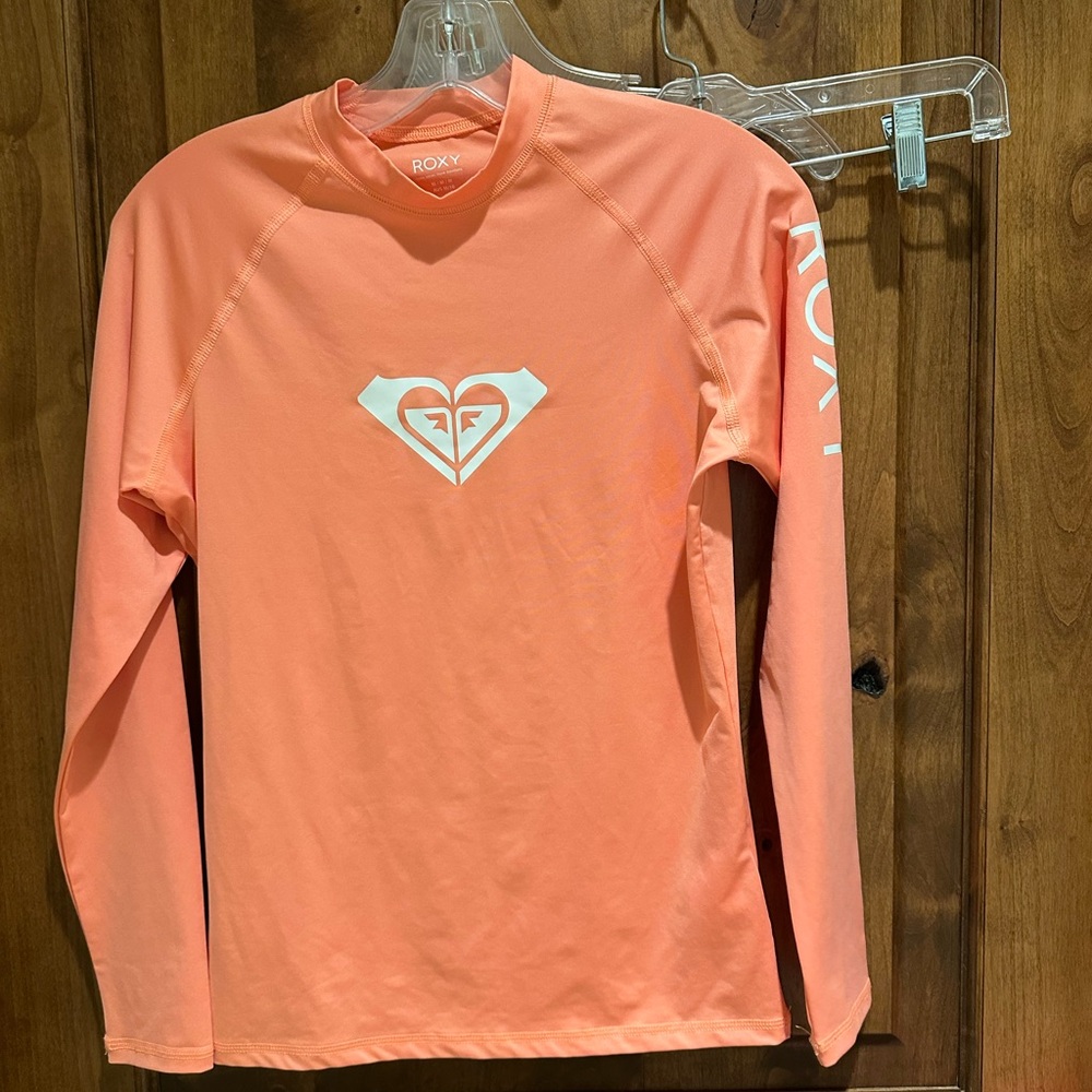 Roxy Coral Long Sleeve Rash Guard with White Logo Size M